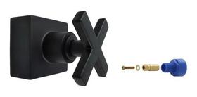 Acabamento P/ Registro Cruzeta Preto Padrão Deca + Docol