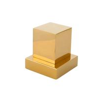 Acabamento p/ registro quadrado metal - dourado brilhante