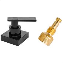 Acabamento para Registro 1/2 3/4 e 1 Polegada Alavanca C73 Preto Black Pressão Gaveta Padrão Docol