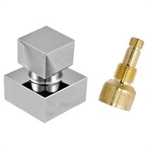 Acabamento para Registro 1/2 3/4 e 1 Polegada Quadrado Cromado Metal Pressão Gaveta Padrão Docol