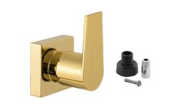 Acabamento Para Registro Banheiro Alavanca Quadrado Dourado Brilhante Chuveiro Padrão Docol Acabamento Para Registro Banheiro Alavanca Quadrado Dourado Brilhante Chuveiro Padrão Docol