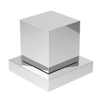 Acabamento para Registro base padrão Deca Quadrado de 1/2 ou 3/4 Pressão Gaveta Cromado Brilhante Metal