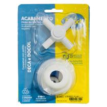 Acabamento para Registro Blukit C37 ABS Branco para Registros Deca ou Docol Acabamento para Registro Blukit C37 ABS Branco para Registros Deca ou Docol