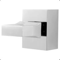 Acabamento Para Registro Chuveiro Base Deca Padrão 16 Estrias Para Gaveta Ou Pressão Compatível Quadrado Metal Cromado Brilhante