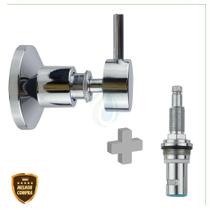 Acabamento Para Registro Chuveiro Cromado C-61 1/4 De Volta + Reparo Cód. 2328