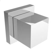 Acabamento para registro cromado quadrado metal padrão deca