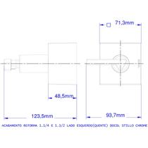 Acabamento Para Registro Deca 1.1/4 e 1.1/2'' Lado Esquerdo 00511506 Stillo Docol Acabamento Para Registro Deca 1.1/4 e 1.1/2'' Lado Esquerdo 00511506 Stillo Docol