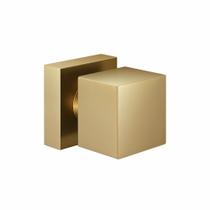 Acabamento Para Registro Dourado Verniz Quadrado De Metal