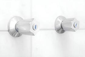 Acabamento Para Registro Metal Crom 1/2, 3/4 C50 Estria Deca Acabamento Para Registro Metal Crom 1/2, 3/4 C50 Estria Deca