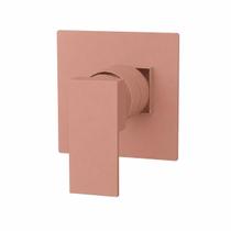 Acabamento para registro Monocomando base deca Quadrado Alavanca Rose-Gold Fosco Acabamento para registro Monocomando base deca Quadrado Alavanca Rose-Gold Fosco