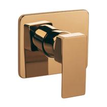 Acabamento para registro Monocomando base padrão Deca 4493 de 1/2 ou 3/4 Quadrado Alavanca Rose Gold Brilhante Metal