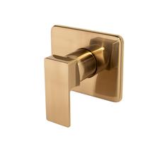 Acabamento para registro Monocomando base padrão Deca Ducha chuveiro Quadrado Alavanca Dourado Escovado em Metal Acabamento para registro Monocomando base padrão Deca Ducha chuveiro Quadrado Alavanca Dourado Escovado em Metal