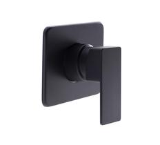 Acabamento para registro Monocomando base padrão Docol 1/2 Chuveiro e Ducha Higiênica Quadrado Alavanca Preto Fosco Metal