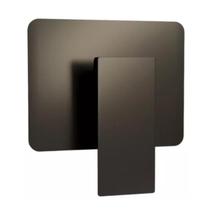 Acabamento para registro Monocomando Ducha Higiênica Íntima Bidê Base Deca Preto Fosco Metal Luxo PMX