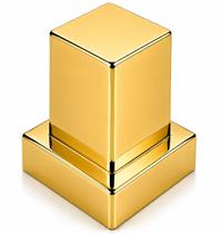 Acabamento Para Registro Quadrado Plástico Abs Dourado Padrão Deca