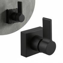 Acabamento Para Registros de Chuveiro 100% Metal Alavanca Preto Fosco Padrão Deca Acabamento Para Registros de Chuveiro 100% Metal Alavanca Preto Fosco Padrão Deca