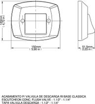 Acabamento para Válvula de Descarga Clássica Chrome/black