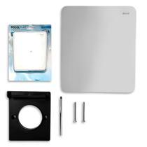 Acabamento Para Válvula de Descarga Flat Chrome Docol Escovado Acionamento Botão Cor Cromado Biníquel Banheiros Residenciais Empresariais