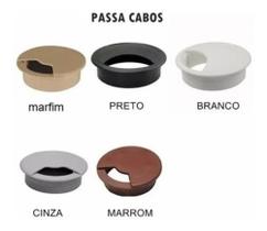 Acabamento Passa Fio 3 Pçs Preto+1 Pç Marrom 01 Pç Bege 59mm