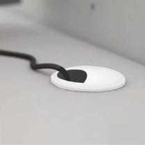 Acabamento Passa Fio Mesa Computador Branco 59mm Kit 02 Pçs