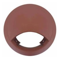 Acabamento Passa Fio Mesa Computador Marrom 46mm Kit 04 Pçs