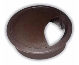 Acabamento Passa Fio Mesa Computador Marrom 59mm Kit 04 Pçs