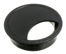 Acabamento Passa Fio Mesa Computador Preto 46mm Kit 06 Pçs Acabamento Passa Fio Mesa Computador Preto 46mm Kit 06 Pçs