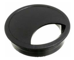 Acabamento Passa Fio Mesa Computador Preto 46mm Kit 10 Pçs Acabamento Passa Fio Mesa Computador Preto 46mm Kit 10 Pçs
