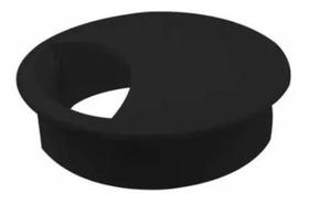 Acabamento Passa Fio Mesa Computador Preto 59mm Kit 02 PÃs
