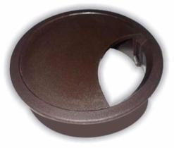 Acabamento Passa Fio Mesa Computador vc Marrom 46 mm Kit 04 Pçs
