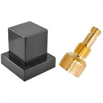 Acabamento Preto Quadrado Abs Registro 1/2 3/4 P/ Reg Docol Acabamento Preto Quadrado Abs Registro 1/2 3/4 P/ Reg Docol