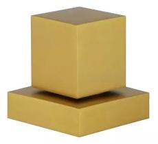 Acabamento quadrado de metal para registro de pressão e gaveta base deca 3/4 gold matte