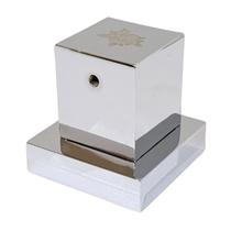 Acabamento Quadrado P/ Base Deca Volante Metal Flor Cromado