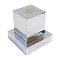 Acabamento Quadrado P/ Base Docol Volante Metal Flor Cromado