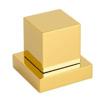 Acabamento Quadrado Para Registro Pressão Gaveta Dourado Metal Padrão Deca