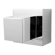 Acabamento Quadrado Registro Deca 16 Estrias Prateado Brilhante