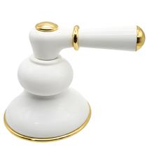 Acabamento Registro Belle Époque Tiffany 1.1/2 e 1.1/4 Branco e Dourado Deca - 4900E55GDBRDO Acabamento Registro Belle Époque Tiffany 1.1/2 e 1.1/4 Branco e Dourado Deca - 4900E55GDBRDO