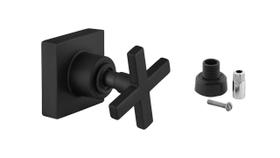 Acabamento Registro Cruzeta Preto Chuveiro Padrão Docol