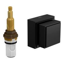 Acabamento Registro de Pressão 1/2" e 3/4" Quadra Black Matte - 4916.BL93.PQ.MT Acabamento Registro de Pressão 1/2" e 3/4" Quadra Black Matte - 4916.BL93.PQ.MT