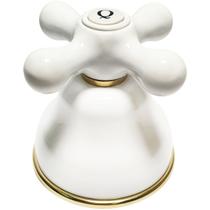 Acabamento Registro Deca Belle Epoque Branco Com Dourado 1/2" 3/4" e 1" - 4900E52PQBRDO