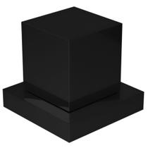 Acabamento Registro Deca Quadrado Pressão Gaveta Metal Preto Fosco