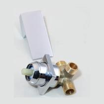 Acabamento Registro Monocomando Quadrado Base DC-7201 - Deckcasa Acabamento Registro Monocomando Quadrado Base DC-7201 - Deckcasa