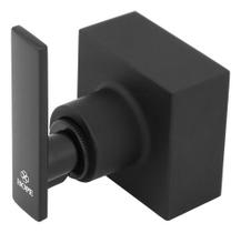 Acabamento Registro Preto Deca Metal Quadrado