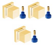 Acabamento Registro Quadrado Padrão Docol Dourado Acabamento Registro Quadrado Padrão Docol Dourado