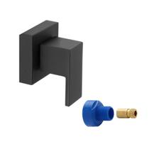 Acabamento Registro Quadrado Padrão Docol Preto Barcelona