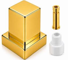 Acabamento Registro Quadrado Plástico Dourado Com Adp Fabrimar