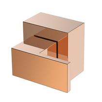 Acabamento Rose Gold Quadrado Para Registro Deca 3/4