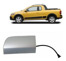 Acabamento Spoiler Lateral Dianteiro Saveiro Cross G5 2011 2012 2013 2014 2015 2016 Prata Esquerdo Com Cinto