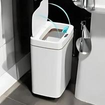 Acabe com o Contato Direto! Lixeira Automática para Banheiro com Design Moderno e Seguro!