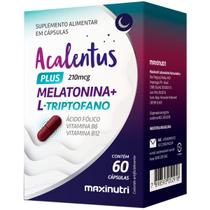 Acalentus Plus Sono L Triptofano Ácido Fólico com Vitaminas B6 e B12 60 cápsulas Maxinutri Acalentus Plus Sono L Triptofano Ácido Fólico com Vitaminas B6 e B12 60 cápsulas Maxinutri